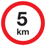 VITESSE LIMITÉE 5 KM