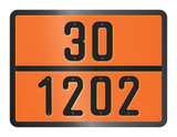 ADR BORD MET GEVARENCODE 30/1202