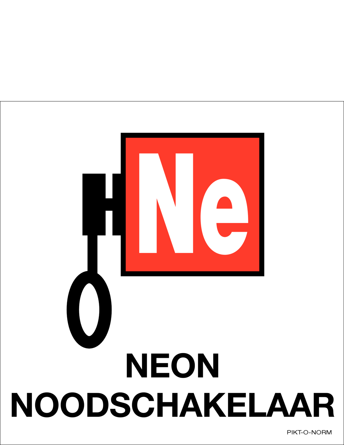 NEON NOODSCHAKELAAR