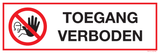 TOEGANG VERBODEN