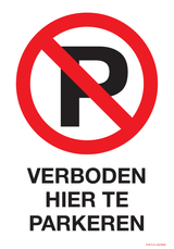 VERBODEN HIER TE PARKEREN
