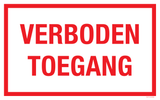 VERBODEN TOEGANG