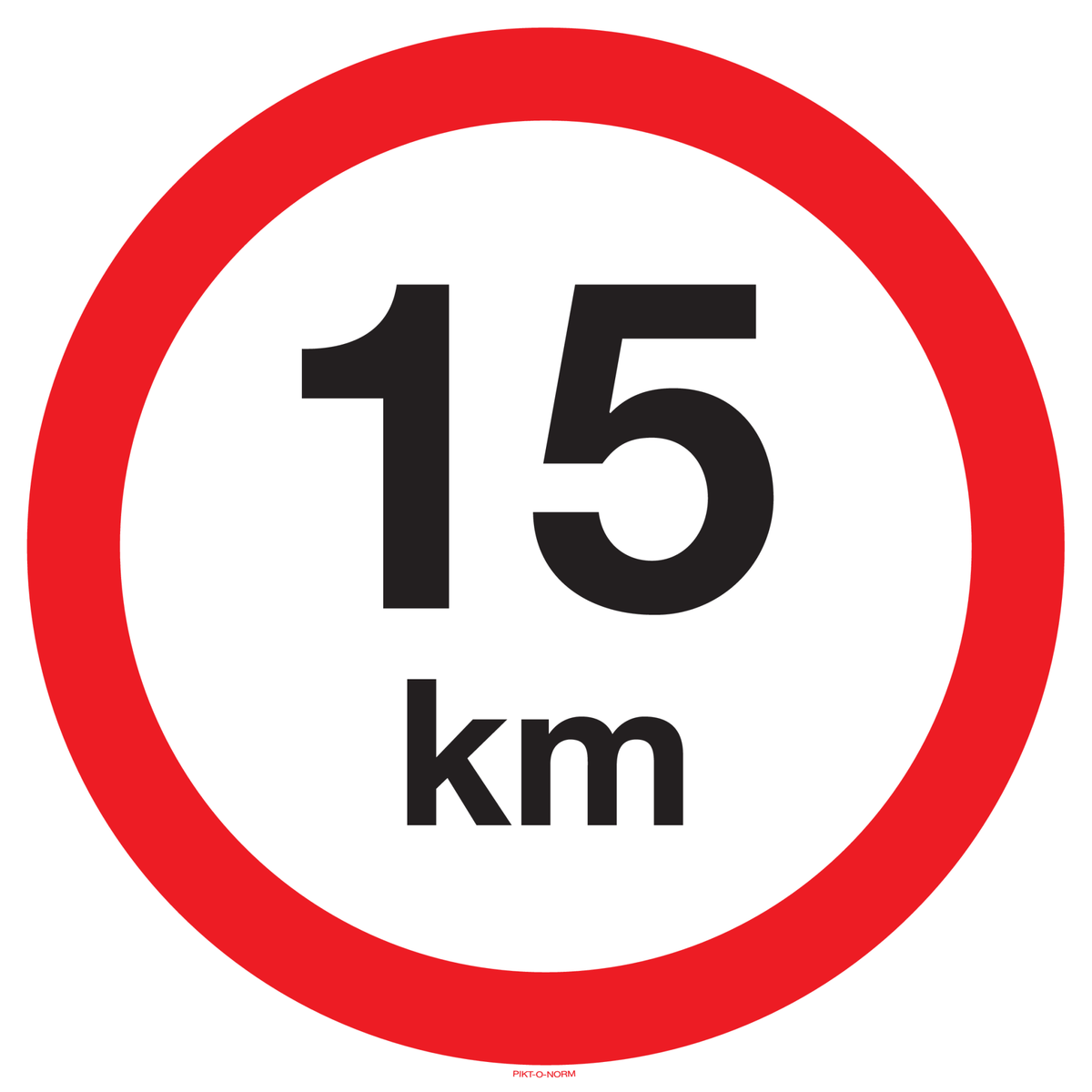 VITESSE LIMITÉE 15 KM