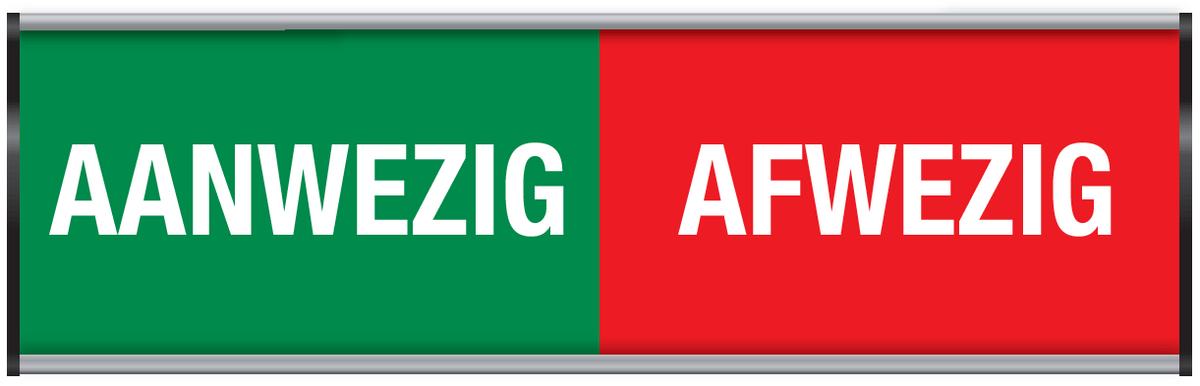 AANWEZIG-AFWEZIG INDOOR SCHUIFPROFIEL
