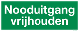 NOODUITGANG VRIJHOUDEN
