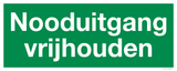 NOODUITGANG VRIJHOUDEN