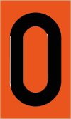 CHIFFRE/LETTRE, ACIER NOIR SUR ORANGE...