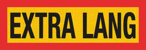 PANNEAU MARQUAGE ARRIÈRE EXTRA LANG