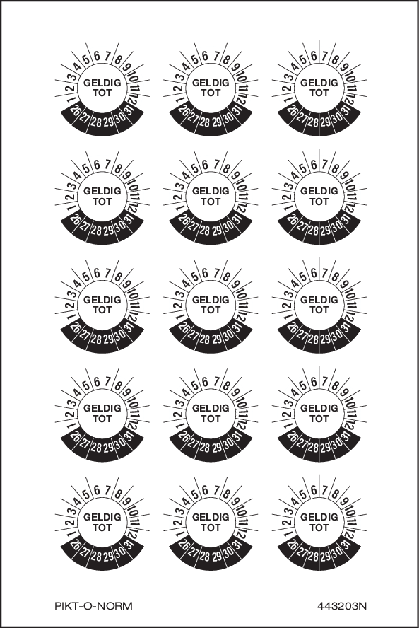 GELDIG TOT, PASTILLES CALENDRIER
