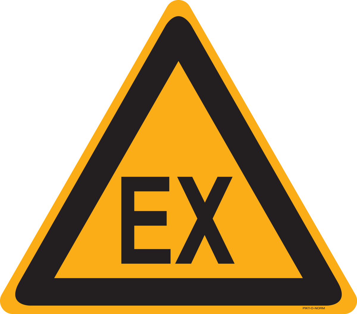 WAARSCHUWING EX. EXPLOSIEVE OMGEVING