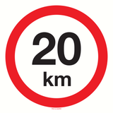 MAXIMUM SNELHEID 20 KM