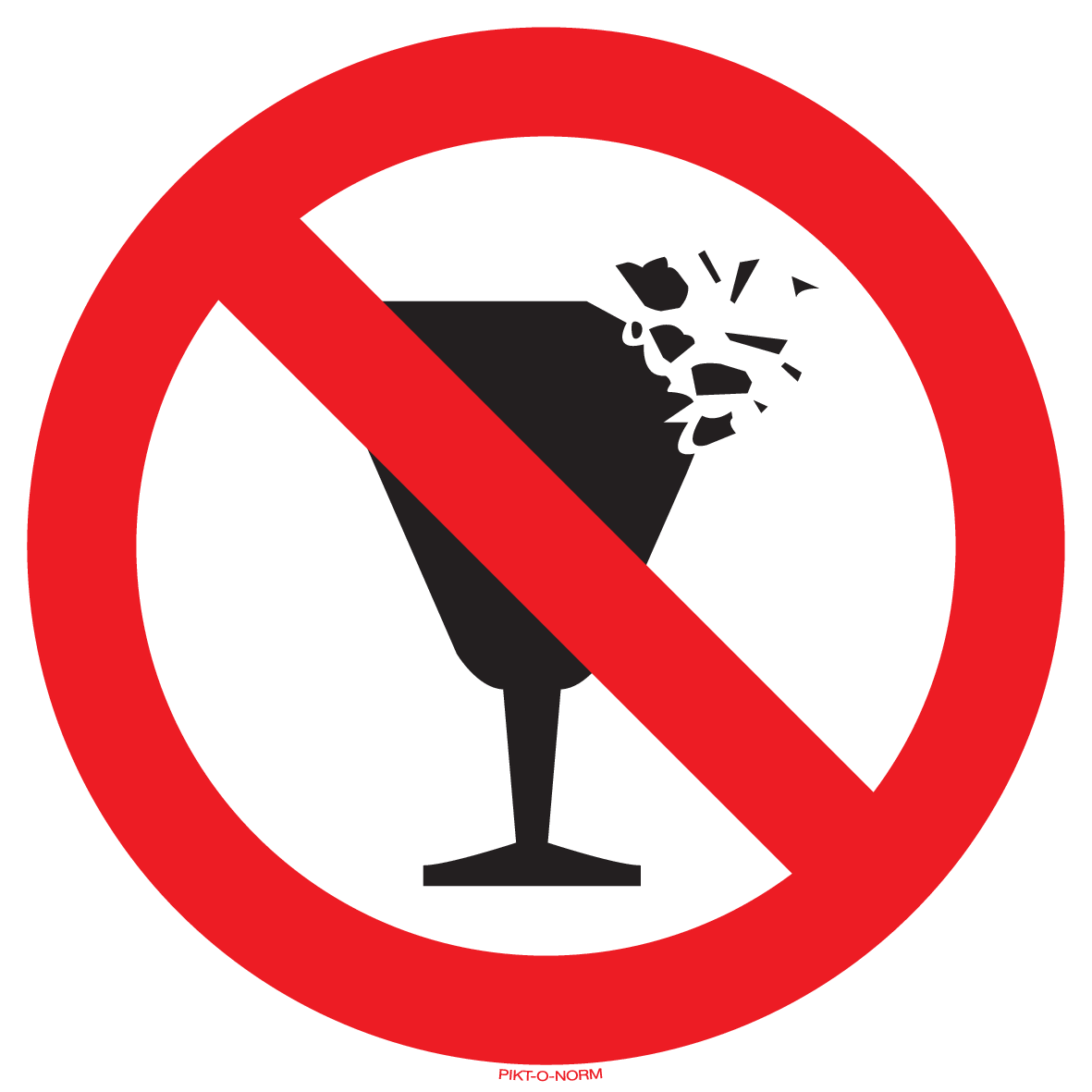 GEBROKEN GLAS VERBODEN