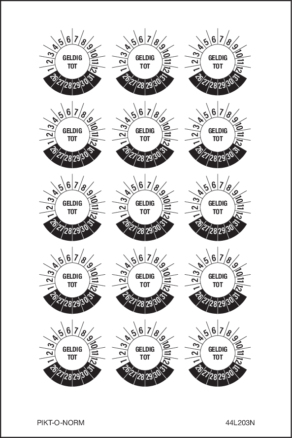 GELDIG TOT, PASTILLES CALENDRIER