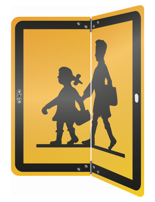 PANNEAU DE TRANSPORT SCOLAIRE PLIABLE