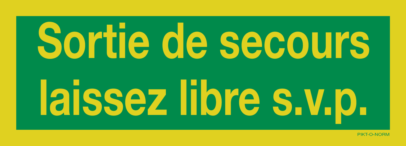 SORTIE SECOURS LAISSEZ LIBRE S.V.P.