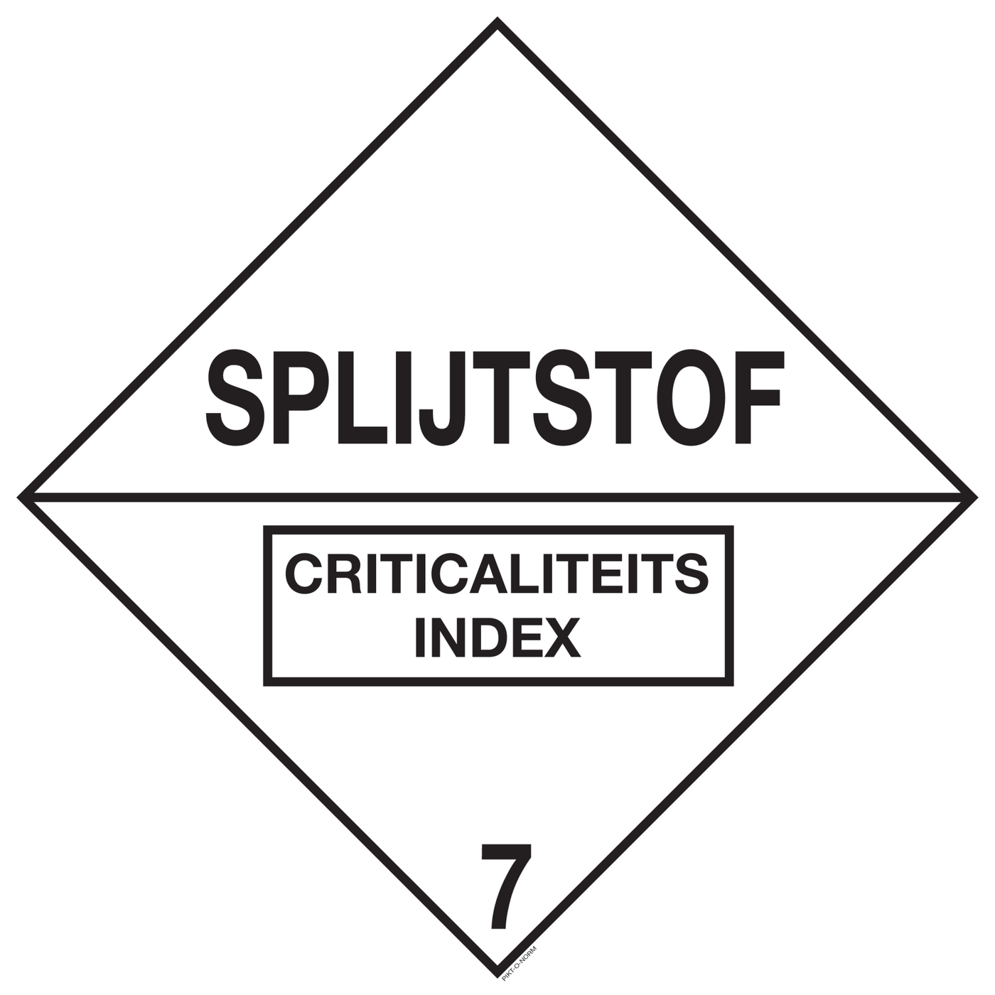 SPLIJTSTOF. ADR CLASSE 7E