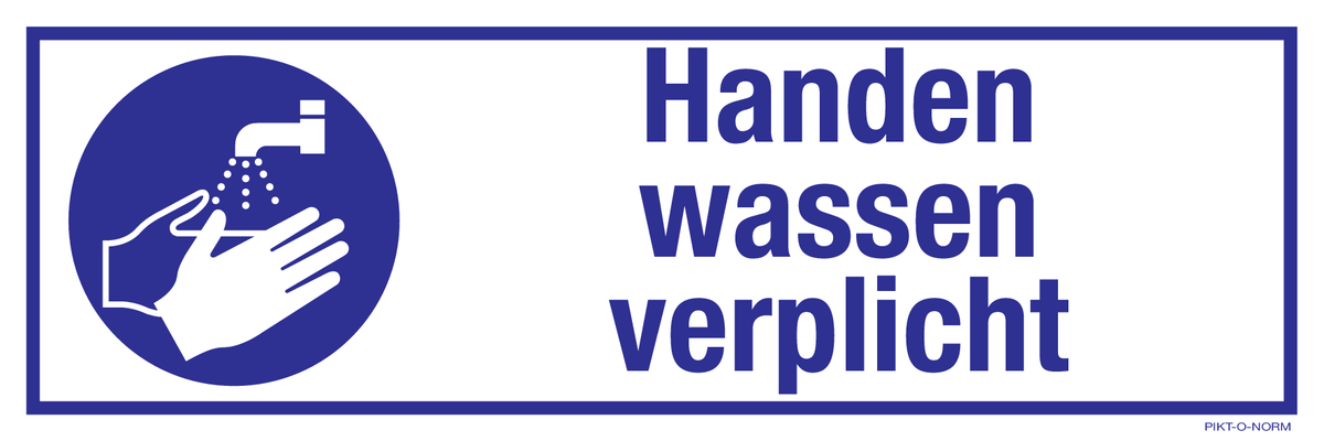 HANDEN WASSEN VERPLICHT