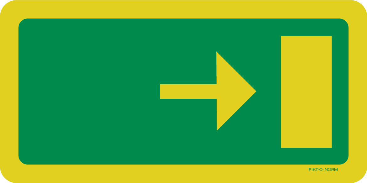 VLUCHTWEG, RICHTINGSPIJL LINKS OF RECHTS