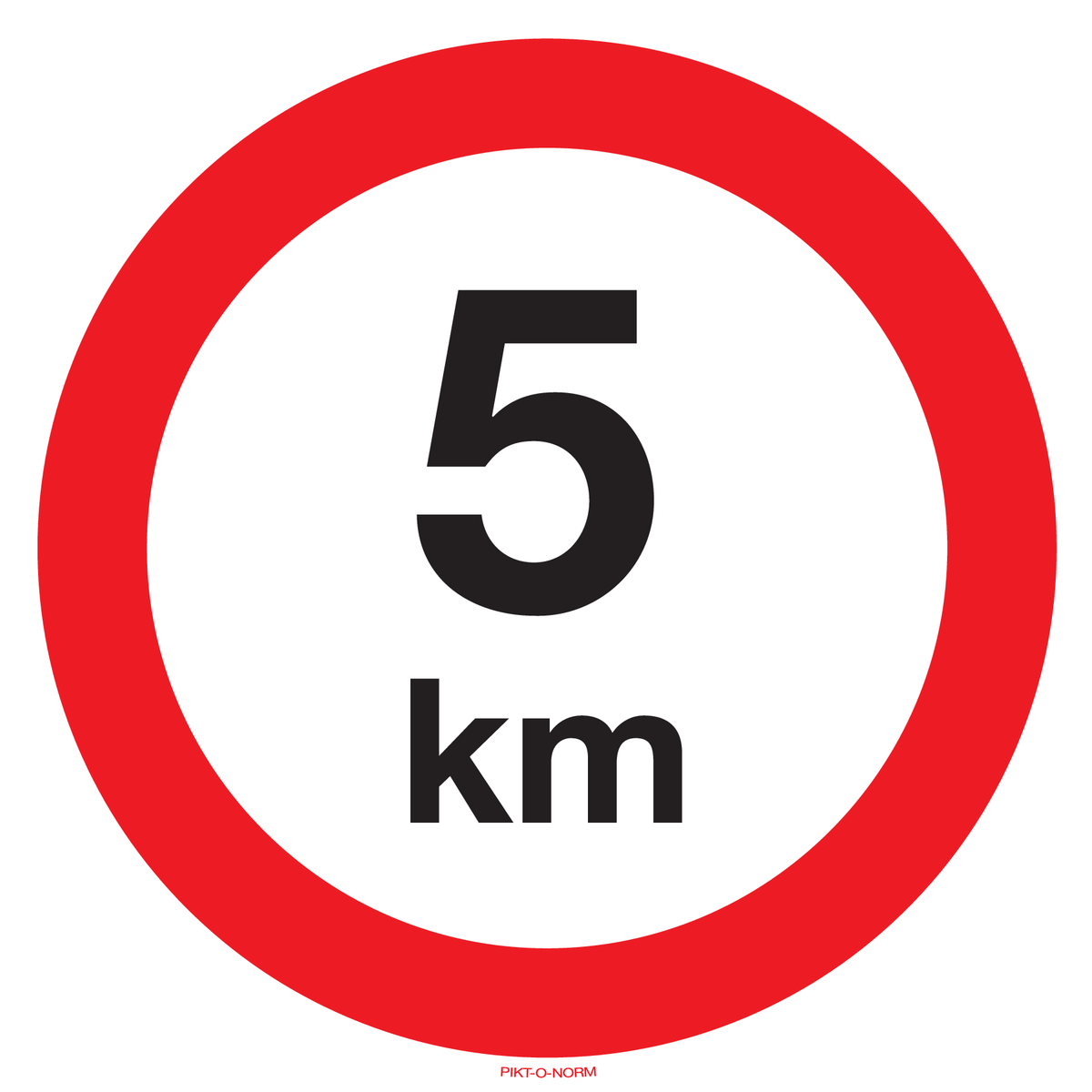 VITESSE LIMITÉE 5 KM