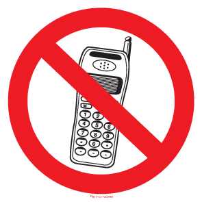 INTERDIT AUX TÉLÉPHONE PORTABLE