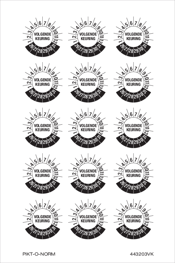VOLGENDE KEURING, PASTILLES CALENDRIER