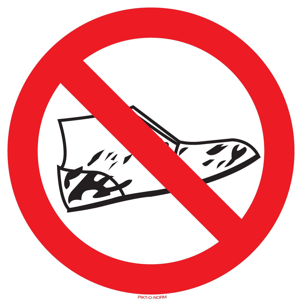VUILE SCHOENEN VERBODEN