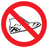 VUILE SCHOENEN VERBODEN