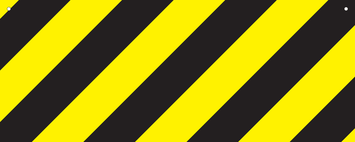 PANNEAU D'AVERTISSEMENT, RAYÉ DIAGONALE