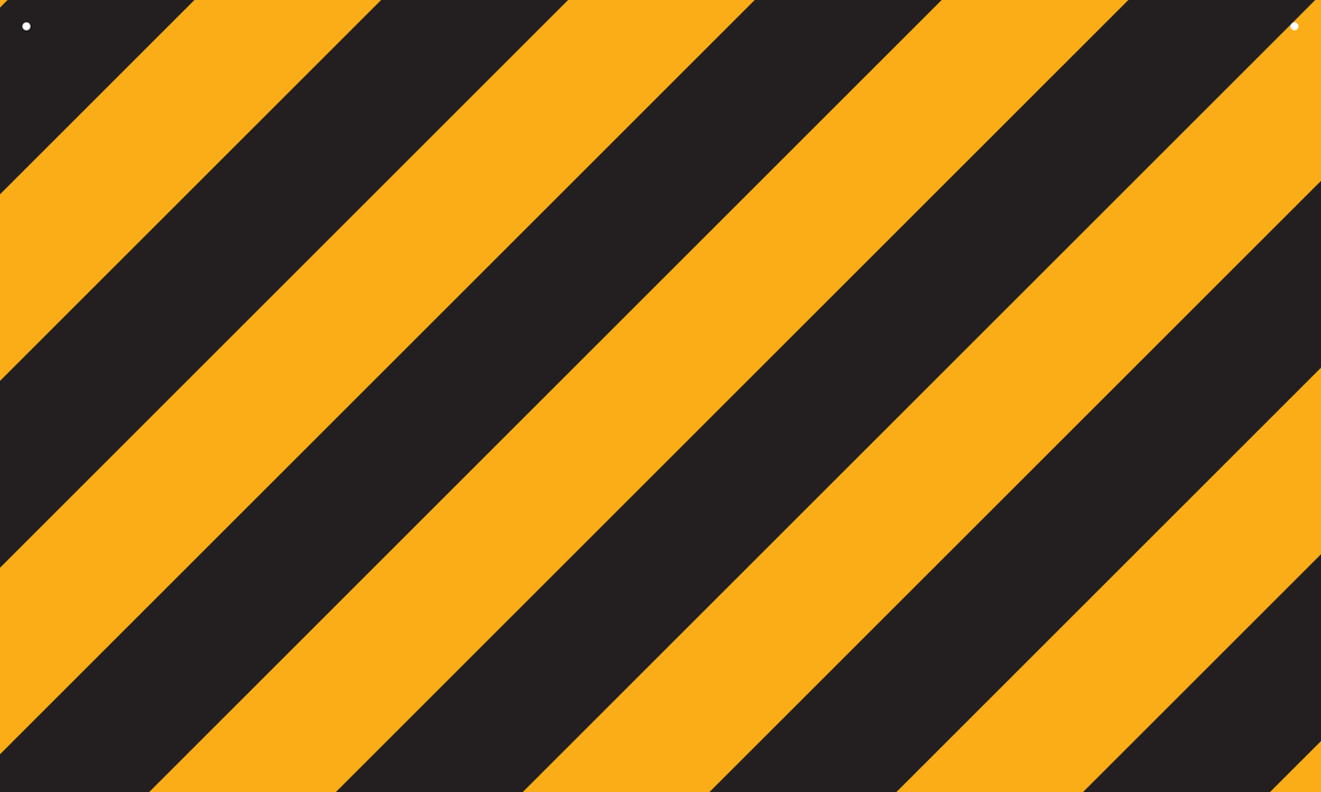 PANNEAU D'AVERTISSEMENT, RAYÉ DIAGONALE