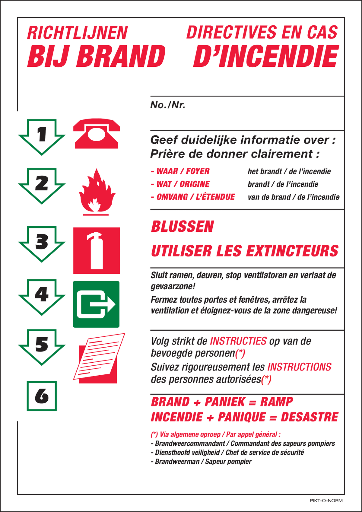 RICHTLIJNEN BIJ BRAND. DIRECTIVES EN...