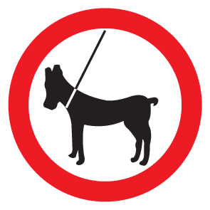 HONDEN AAN DE LEIBAND VERBODEN