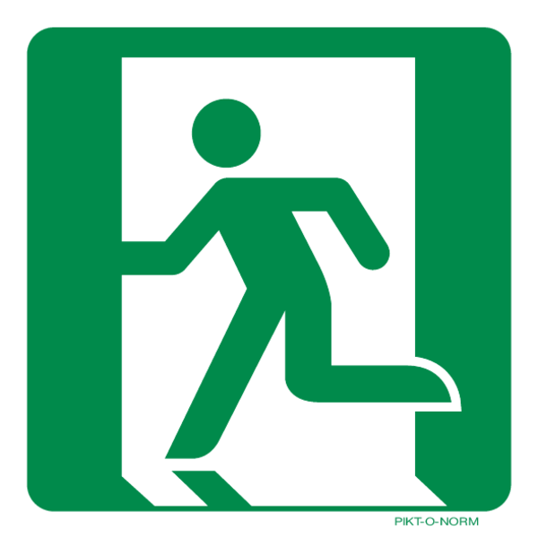 ISSUE DE SECOURS À GAUCHE ISO7010-E001