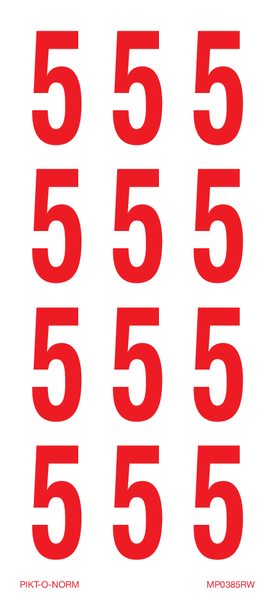 CHIFFRE 5 SUR FEUILLE