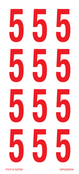 CHIFFRE 5 SUR FEUILLE