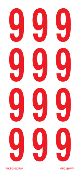 CHIFFRE 9 SUR FEUILLE