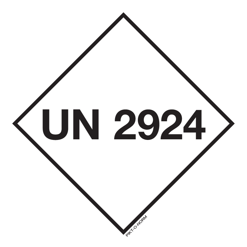 UN 2924. ADR CL.3. LIQ.INFLAMM. CORROSIF