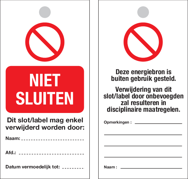NIET SLUITEN