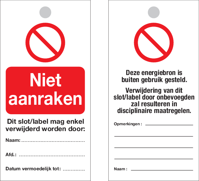 NIET AANRAKEN
