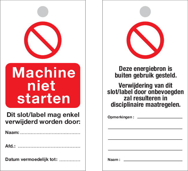 MACHINE NIET STARTEN