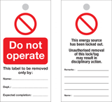 DO NOT OPERATE