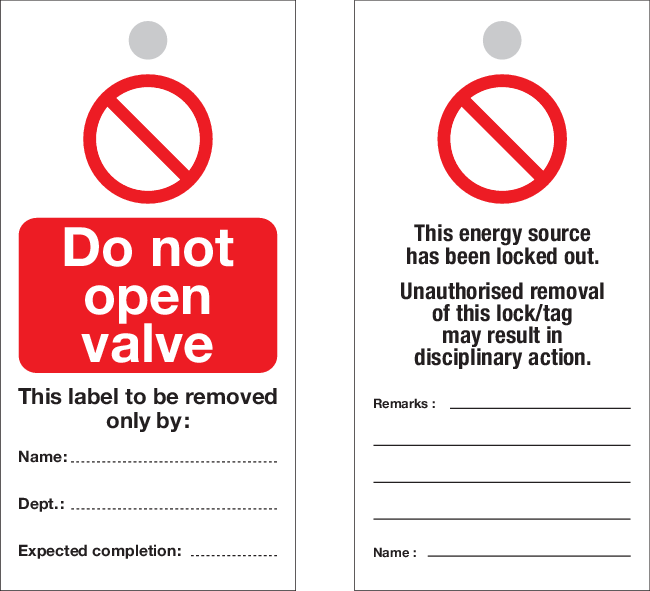 DO NOT OPEN VALVE