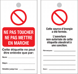NE PAS TOUCHER. NE PAS METTRE EN MARCHE