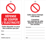 DÉFENSE DE COUPER L'ÉLECTRICITÉ