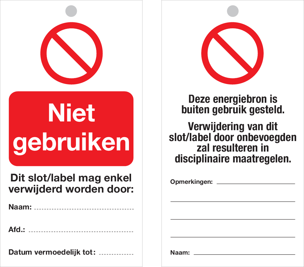 NIET GEBRUIKEN