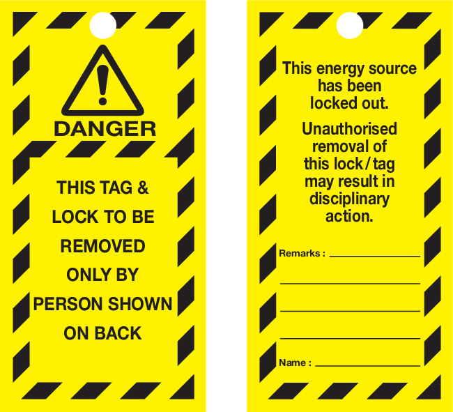 VEILIGHEIDSLABELS "DANGER DO NOT OPERATE