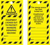 VEILIGHEIDSLABELS "DANGER DO NOT OPERATE