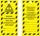 VEILIGHEIDSLABELS "DANGER DO NOT OPERATE