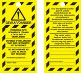 VEILIGHEIDSLABELS "DANGER DO NOT OPERATE