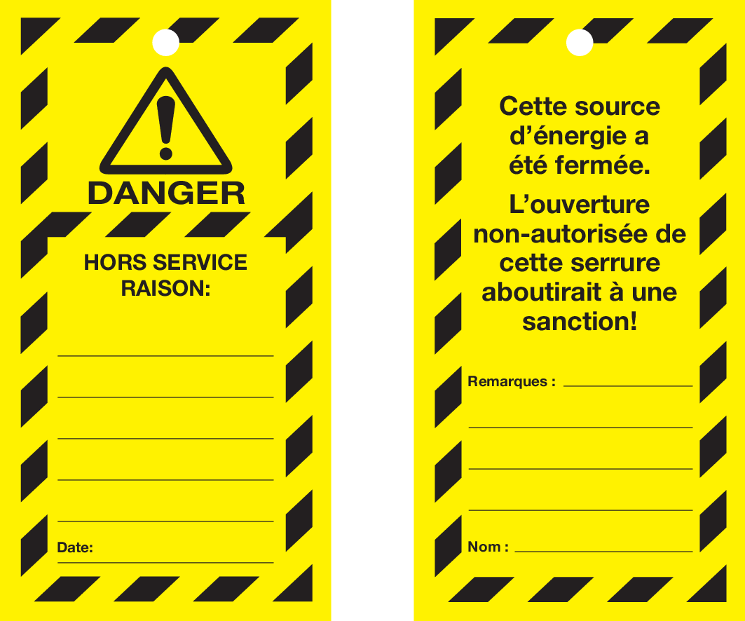 VEILIGHEIDSLABELS "DANGER DO NOT OPERATE