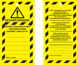 VEILIGHEIDSLABELS "DANGER DO NOT OPERATE
